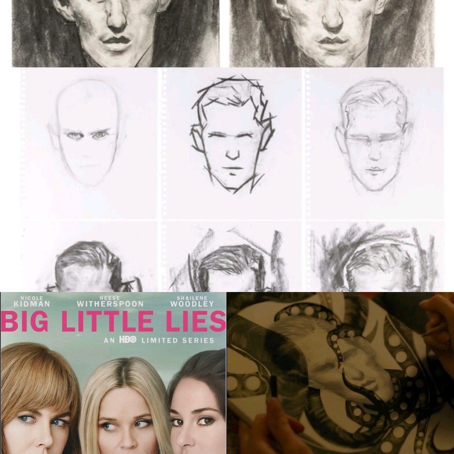 Big Little Lies HBO Screen Used Perry Wright Test Sketches Prop Art Season 2 COA
