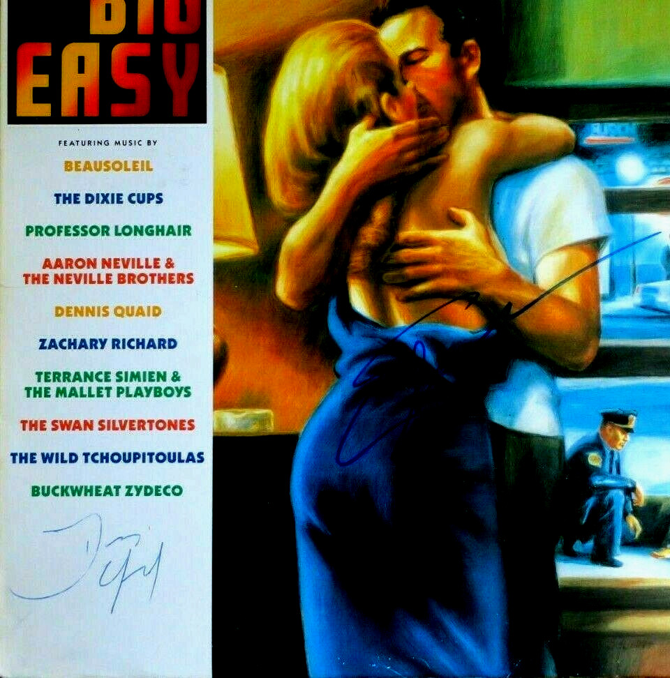 The “Big Easy” soundtrack album signed by Dennis Quaid & Ellen Barkin
