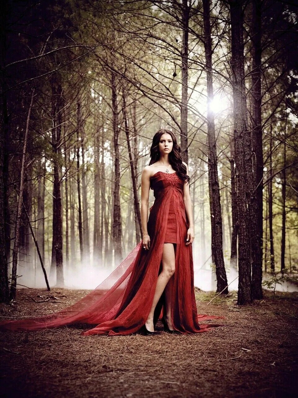 The Vampire Diaries Tv Show Nina Dobrev In Forest 8×10 Picture Celebrity Print