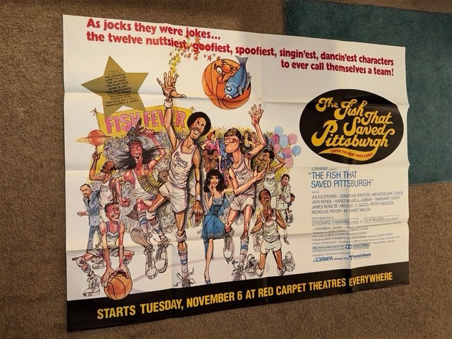 THE FISH THAT SAVED PITTSBURGH-ORIGINAL SUBWAY MOVIE POSTER 1979 Basketball