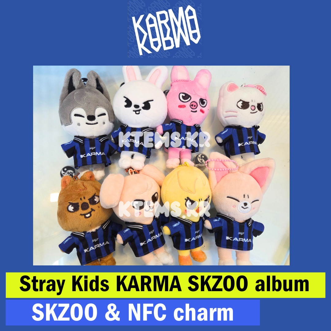 Stray Kids KARMA SKZOO plush album photocard pob set nfc