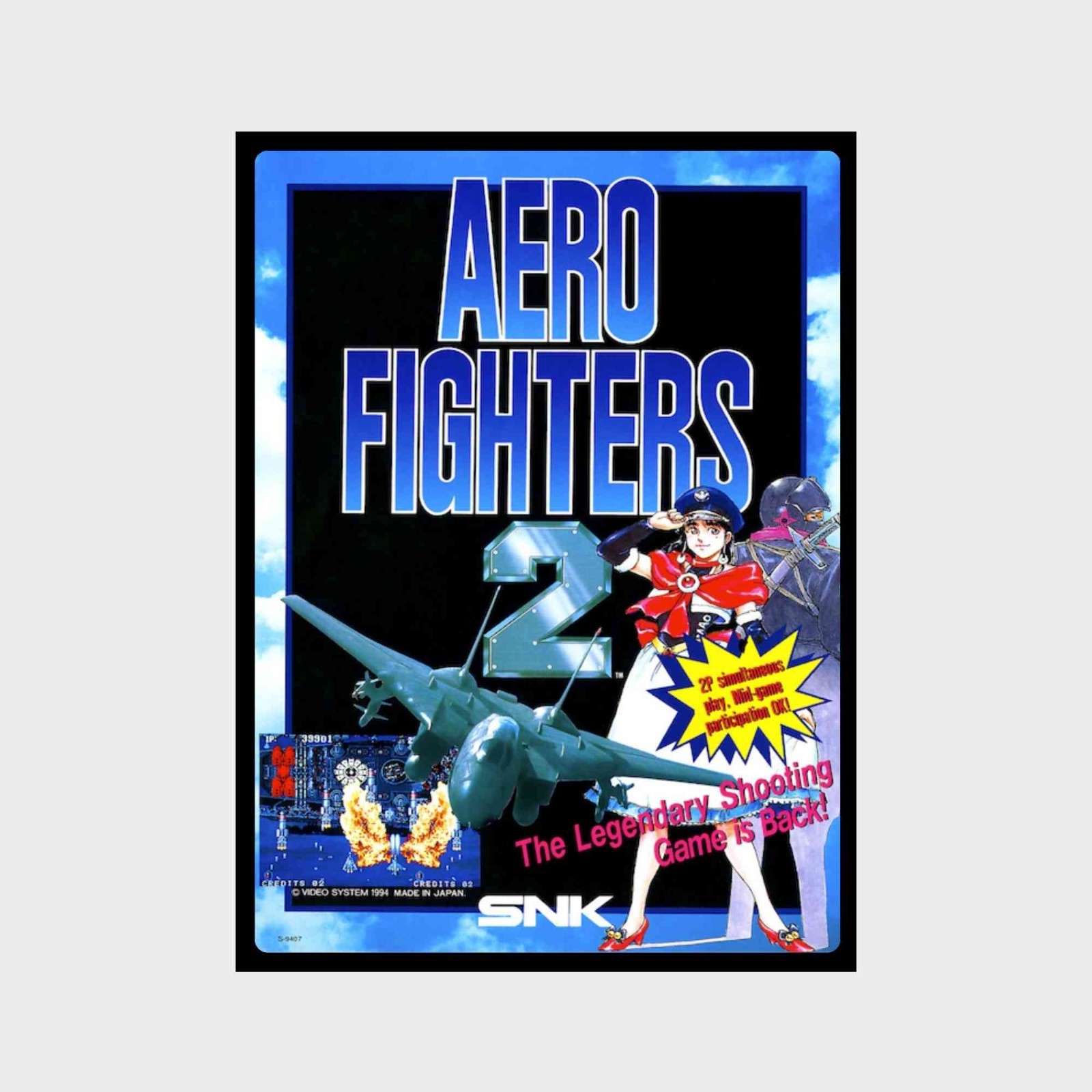 Poster Aero Fighter 2 Neo Geo Arcade AES MVS CD Unframed Poster Print A0825
