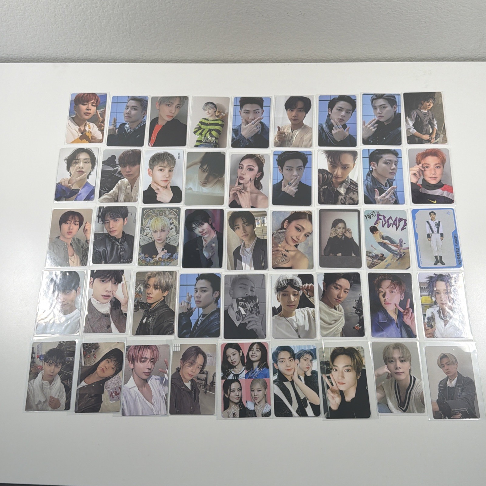KPOP Official Album Photocards LOT Of 45 Korean Pop Cards NM Sleeved