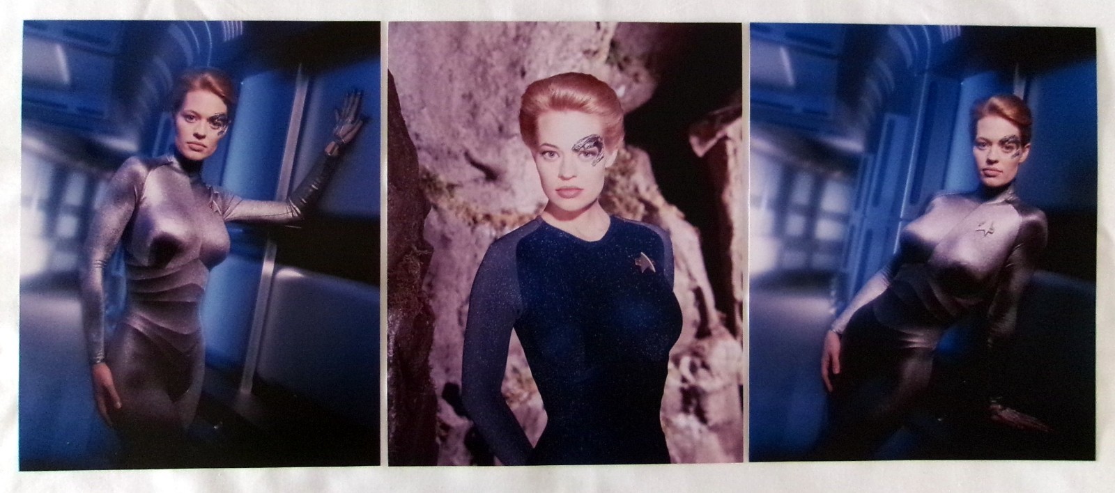 Jeri Ryan as “Seven of Nine” Star Trek: Voyager 8×10 Publicity Photos Set of 3