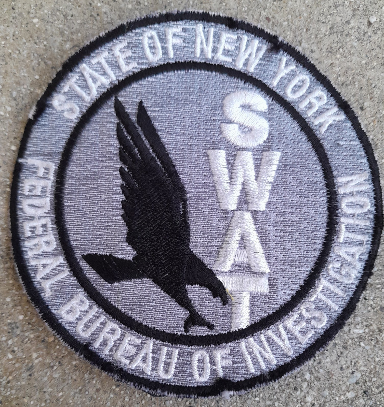 PROP New York NY FBI SWAT H&L Patch Federal Bureau of Investigations Hook n Loop