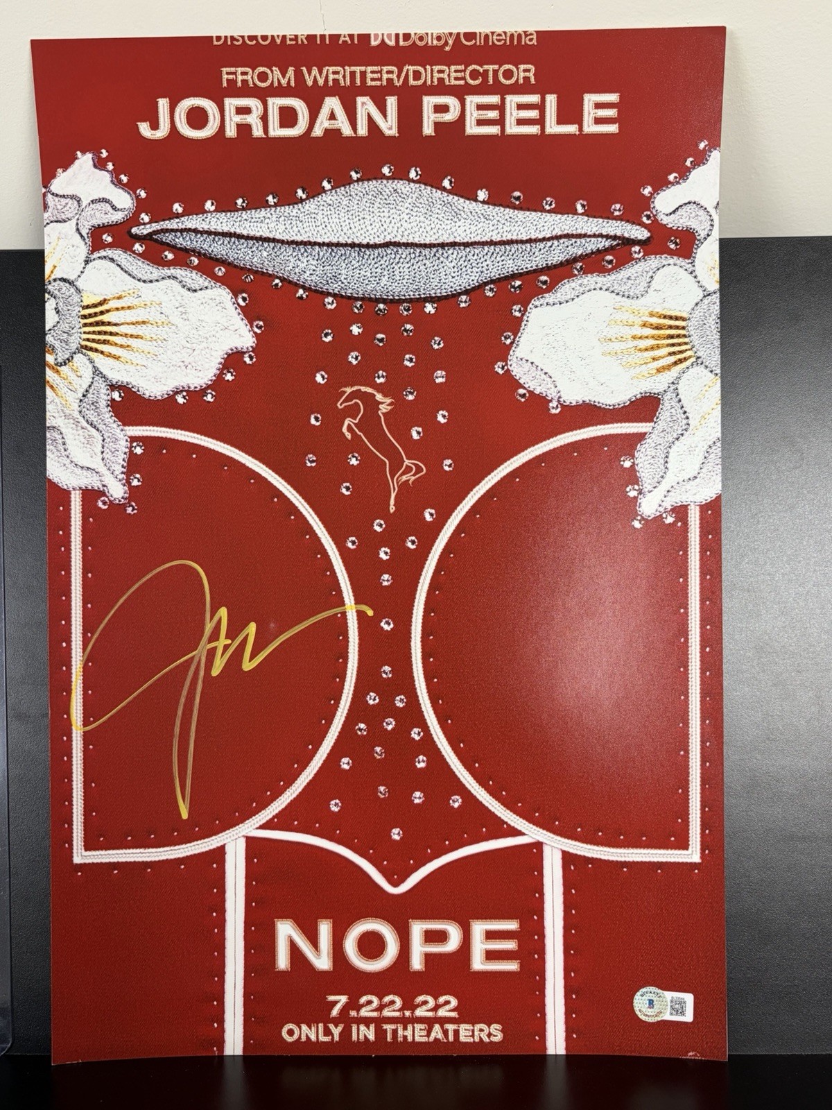 DIRECTOR JORDAN PEELE SIGNED ‘NOPE’ 12×18 POSTER BECKETT COA – PLEASE READ!
