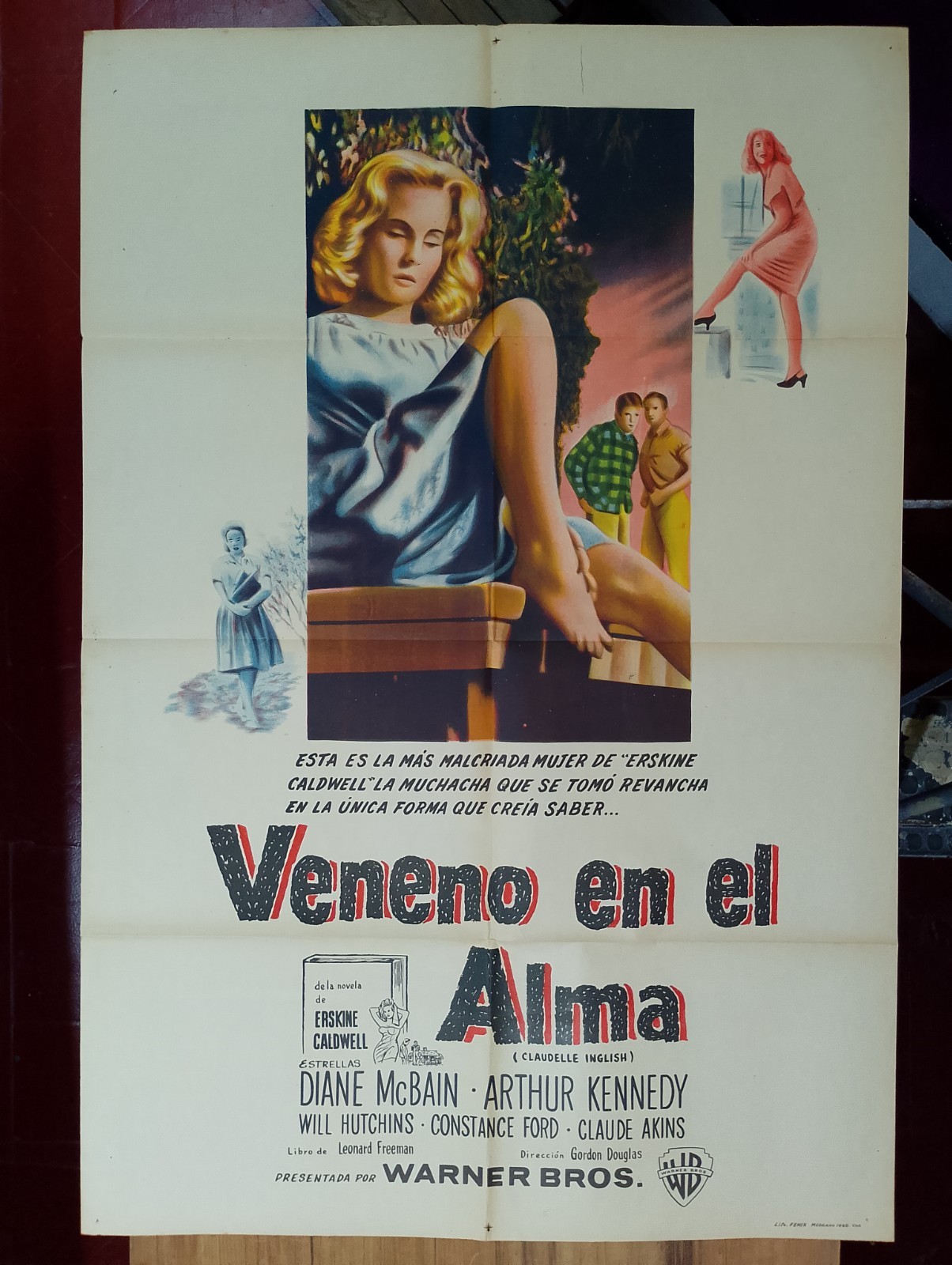 Gordon Douglas’s “Claudelle Inglish”. Diane McBain. 1S, Original Argentina. p324