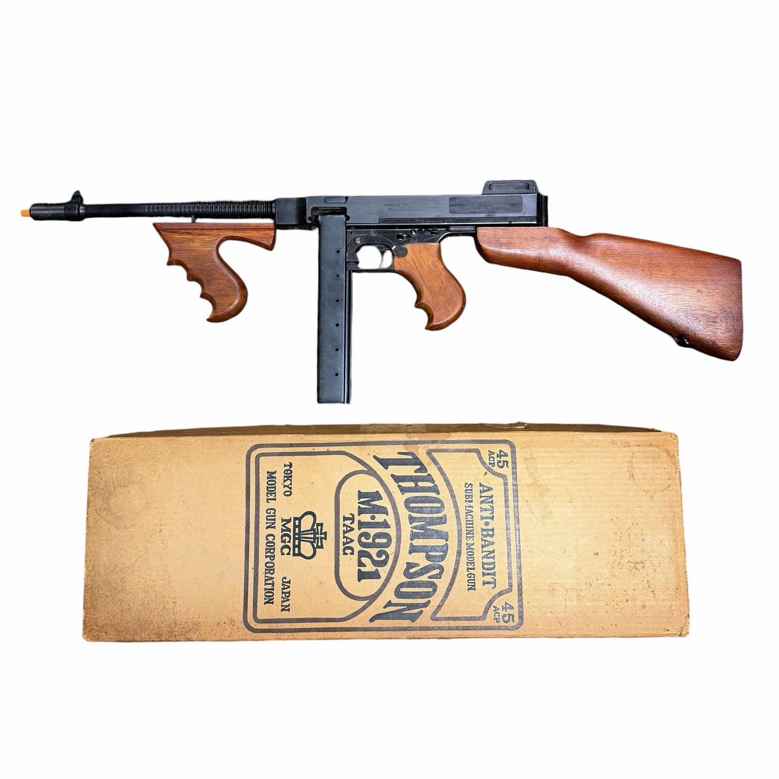 Replica 1921 Tokyo Japan Thompson Submachine Gun MGC Model Gun Corp w/ Box