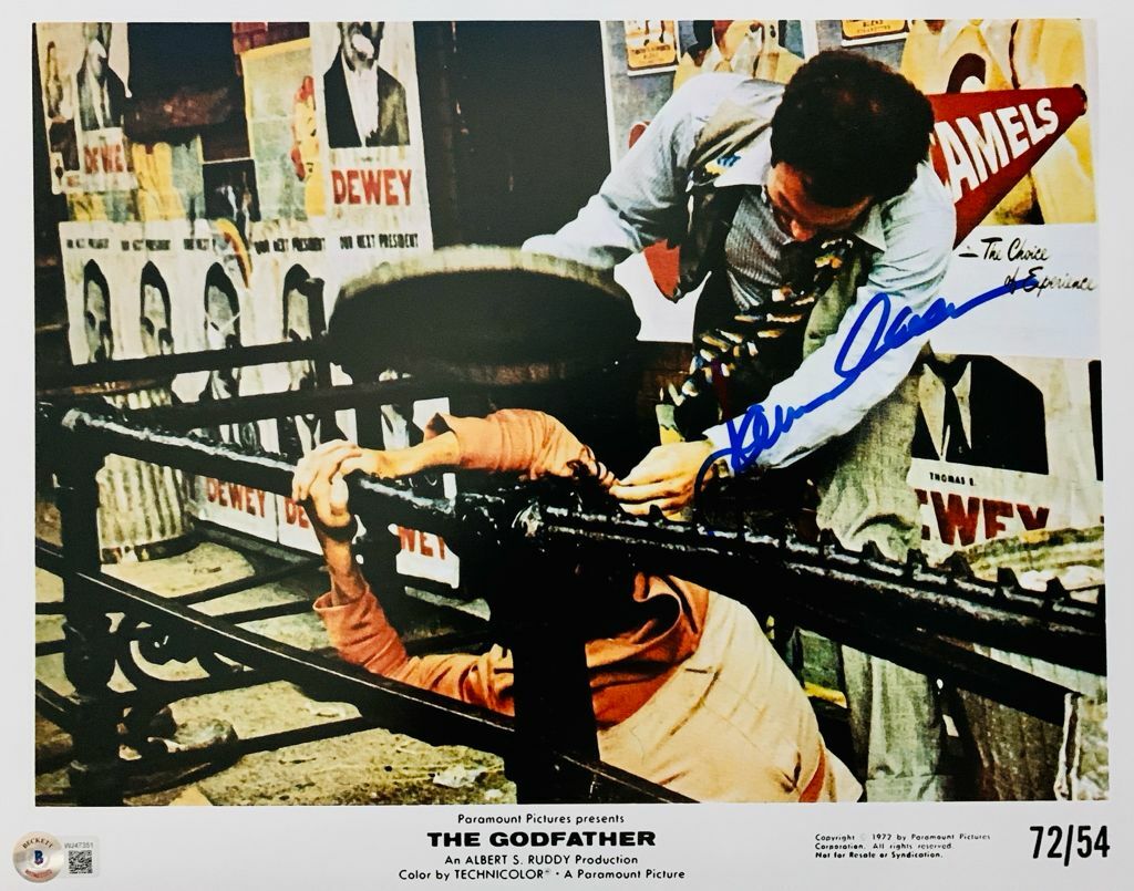 James Caan Signed 11×14 The Godfather Sonny Fight Photo Beckett BAS Witnessed