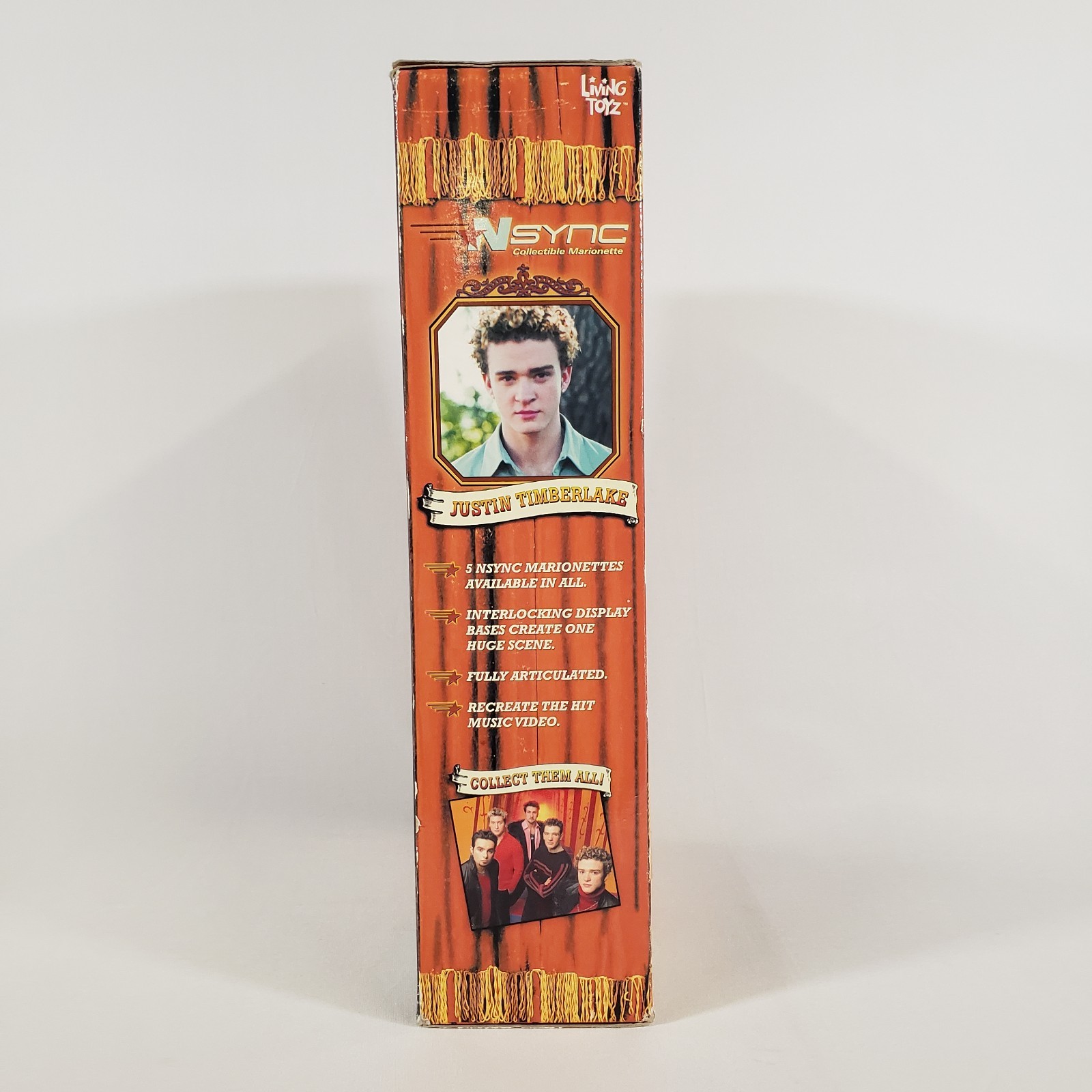 NSYNC Justin Timberlake 12″ Marionette 2000 Living Toyz NOS Sealed Box