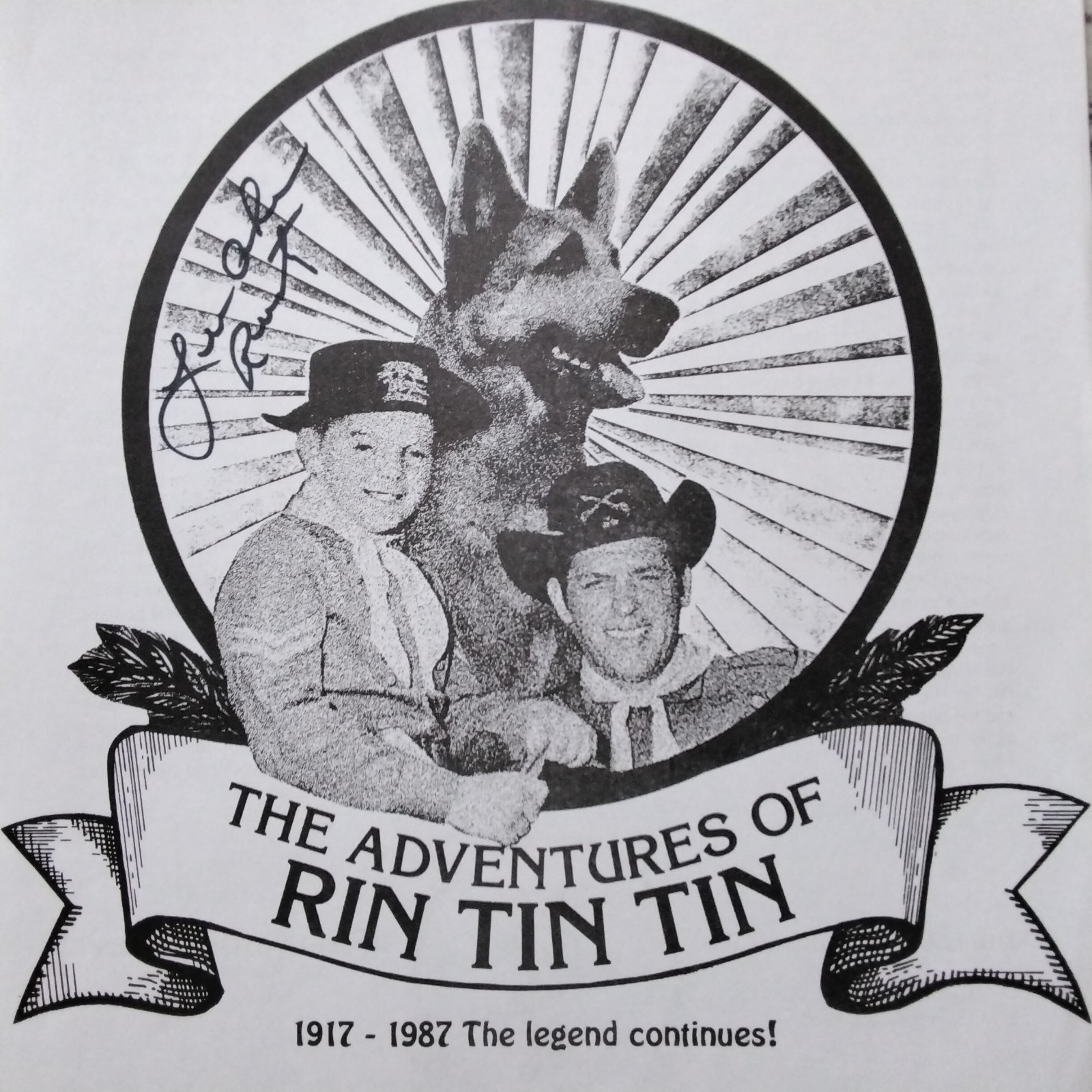 Lee Aaker SIGNED Paper Flyer Movie TV Child Actor Rin Tin Tin Disney High Noon