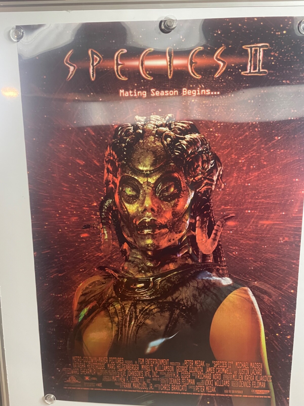 Species II Movie Poster Lenticular a little less than 40″ x 27″ in size