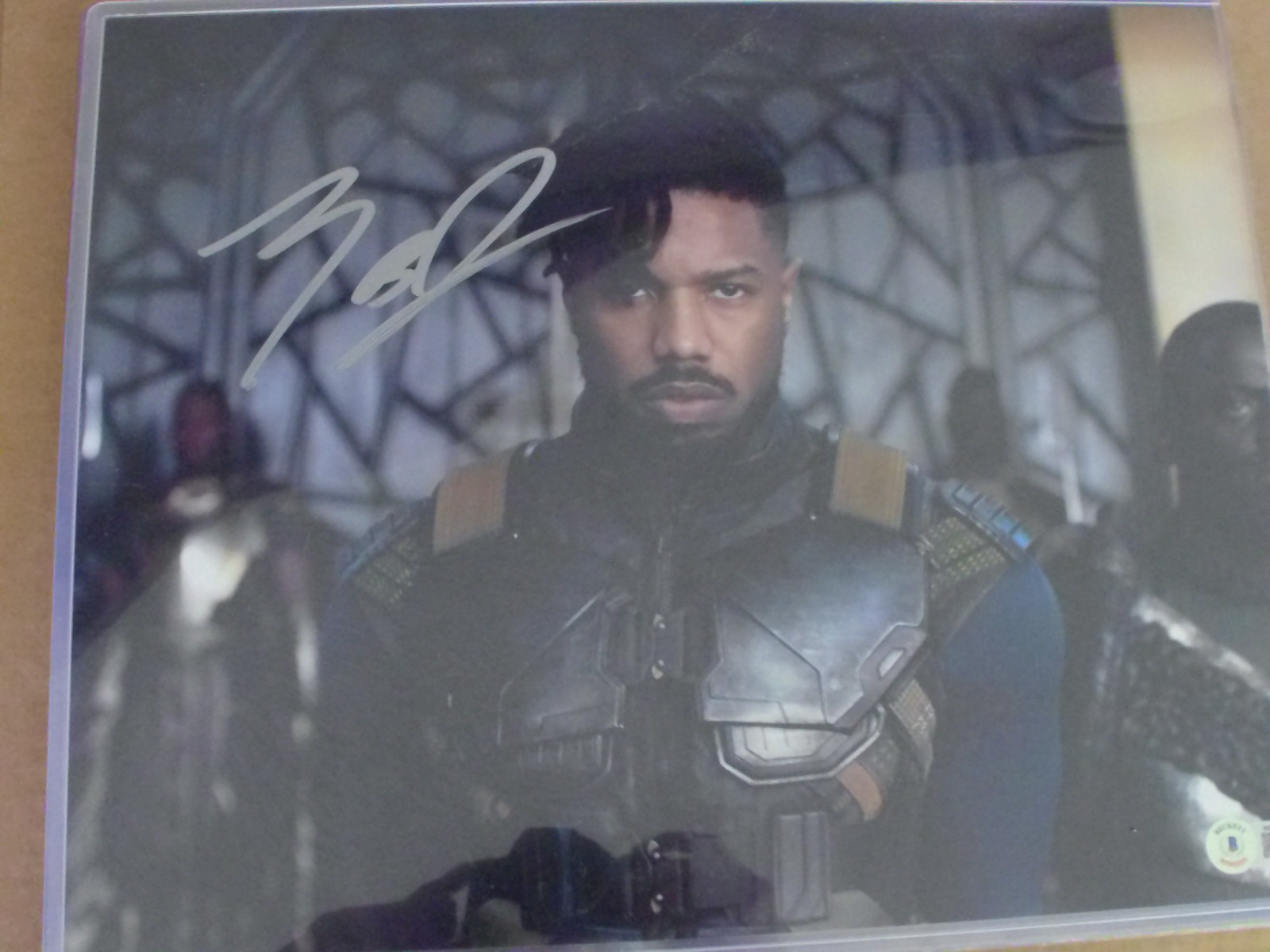 MICHAEL B. JORDAN SIGNED AUTOGRAPHED BLACK PANTHER 11×14 PHOTO BAS COA