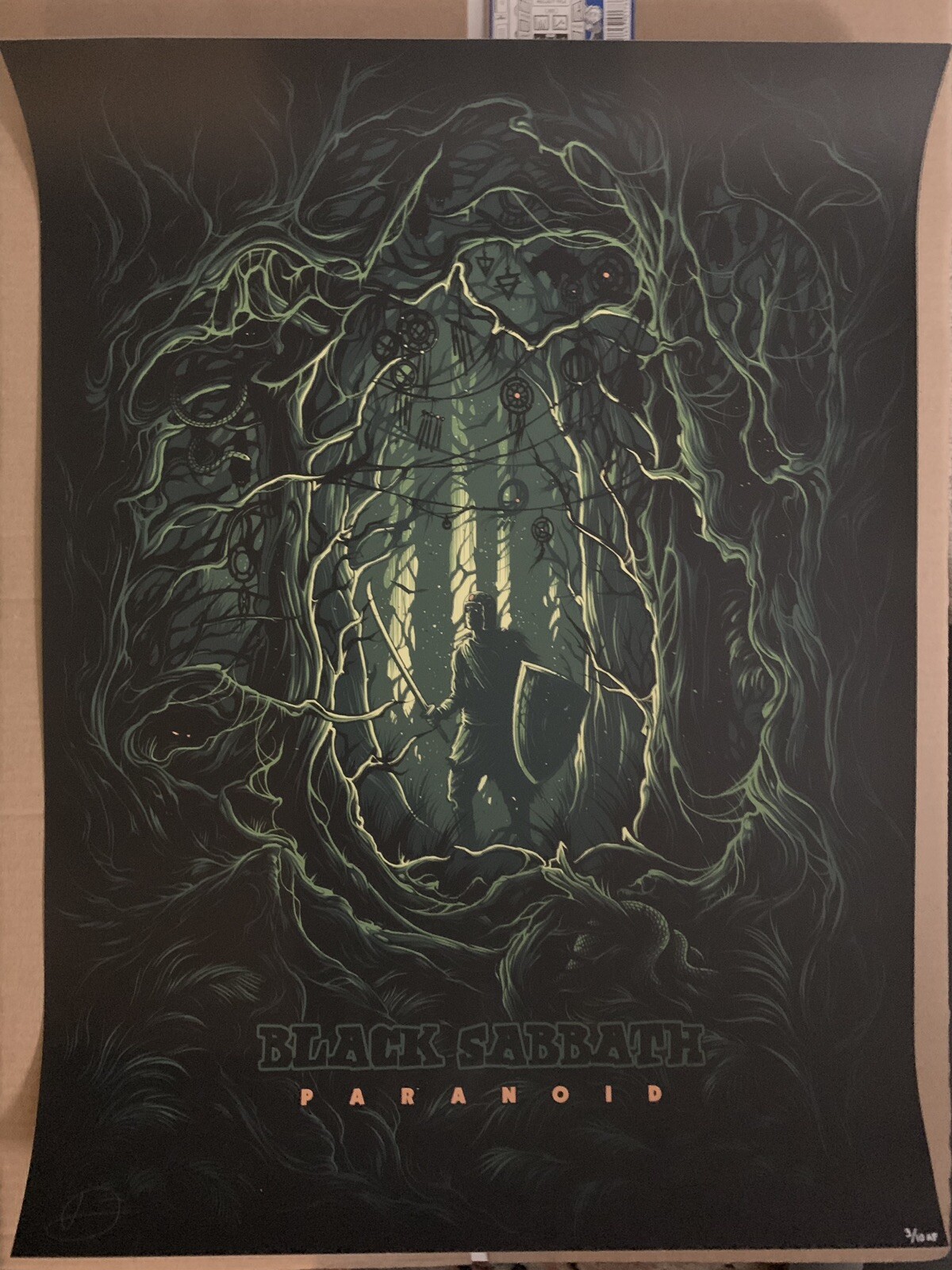 BLACK SABBATH PARANOID POSTER AP SIGNED DAN MUMFORD VARIANT #3/10 OZZY OSBOURNE