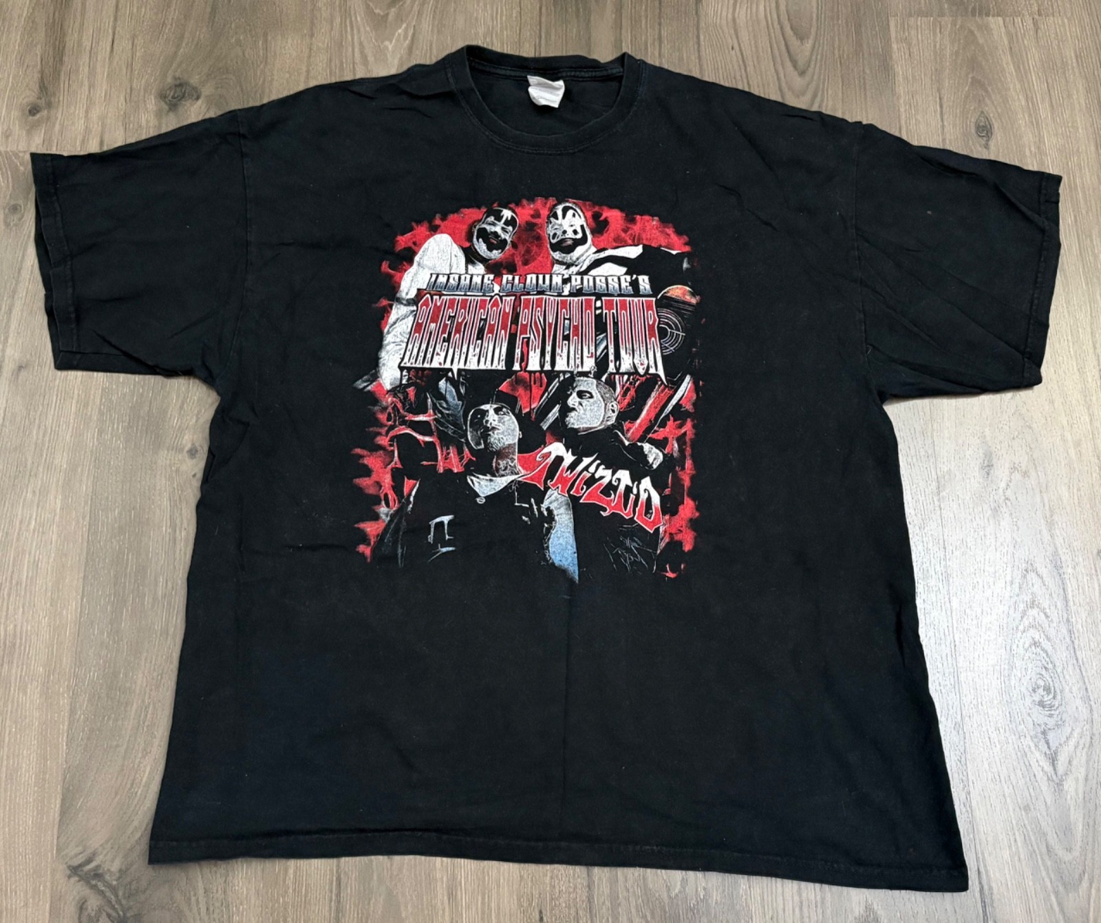 ICP Insane Clown Posse 2011 American Psycho Tour Band Short Sleeve Shirt 2XL