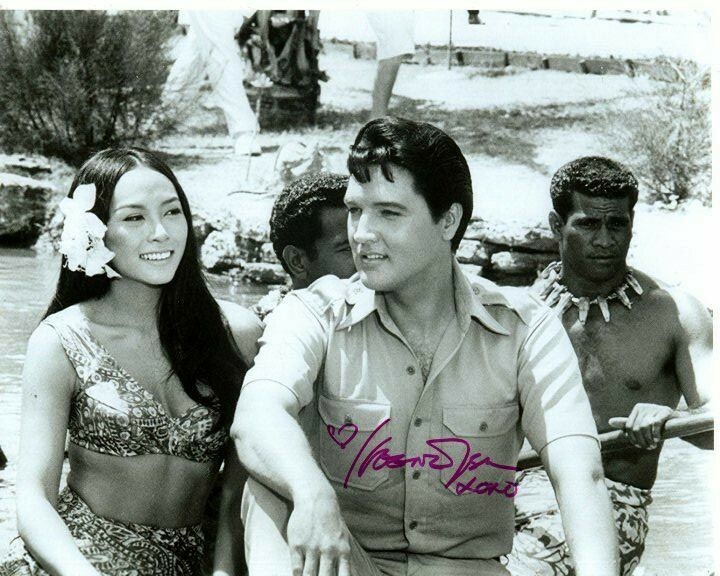 IRENE TSU Signed Autographed w ELVIS PRESLEY PARADISE, HAWAIIAN STYLE 8×10 Photo