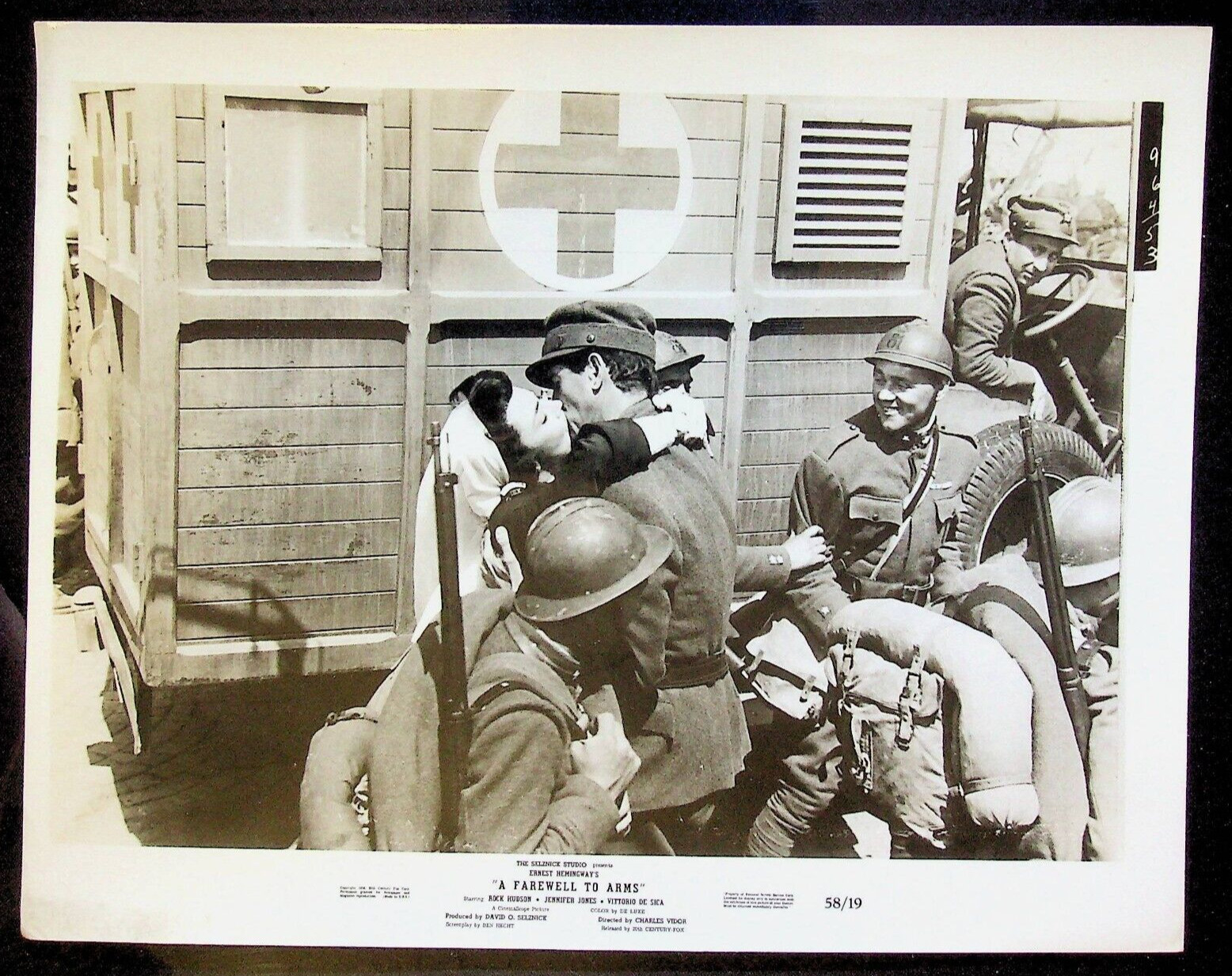 1958 A Farewell to Arms – Rock Hudson WWI Original Release Movie Photo Still 53