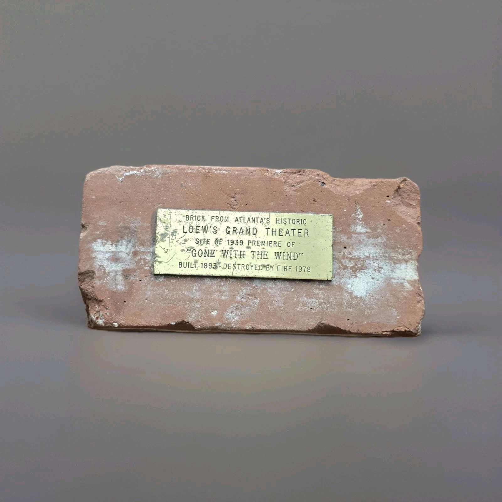 Brick From Atlanta’s Historic Lowe’s Grand Theater Gone With The Wind 1939