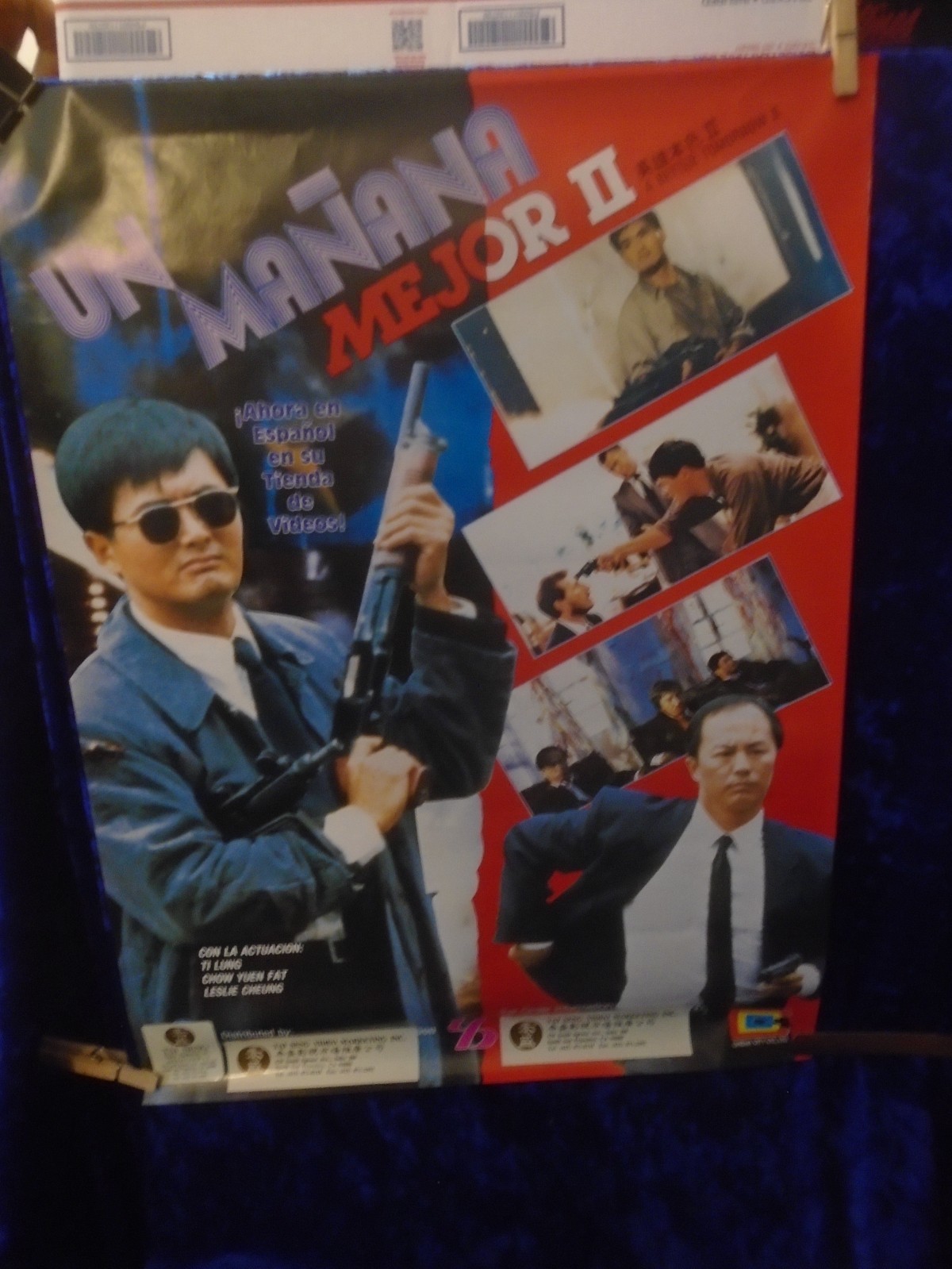 A BETTER TOMORROW JOHN WOO CHOW YUN FAT CRIME ORIGINAL VINTAGE movie poster