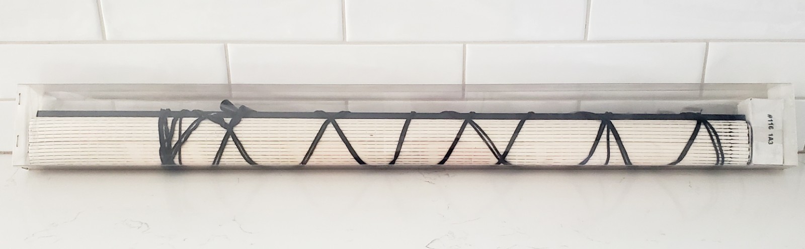 1997 KISS Roll Up Shade 64”L x 34” W with Dynasty / Faces In Orig. Plastic Box