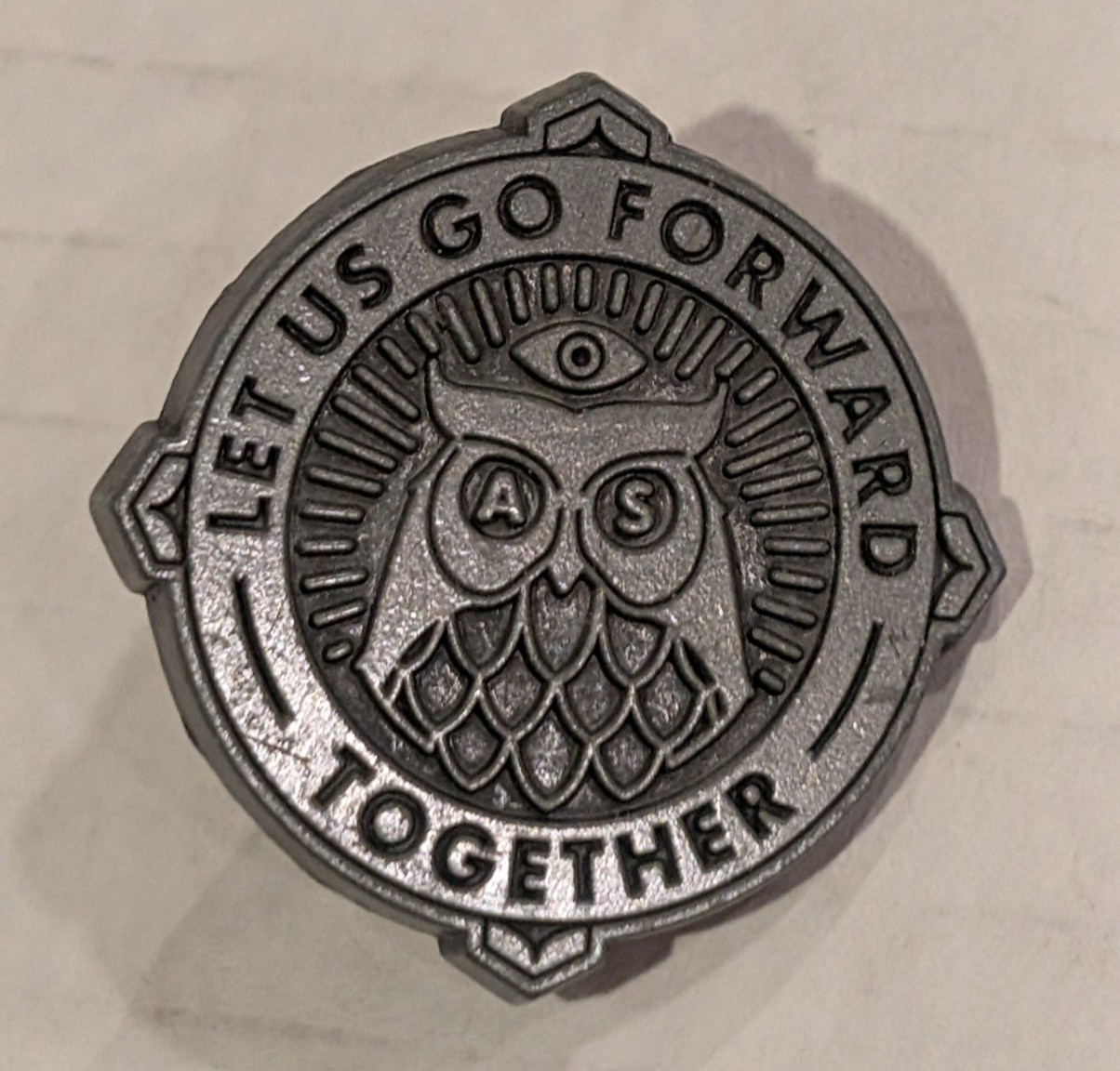 Adult Swim On The Green Festival Metal Owl Pin Rick And Morty ATHF Not Enamel