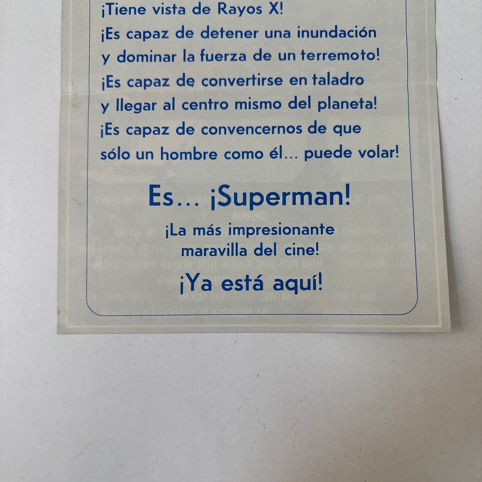 Superman Movie Mini Poster 1978 Mexican Ed. 6.5 x 5″ UBER RARE Version 2 Reeves
