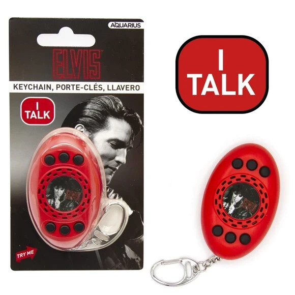 Elvis Squawkey Talking Keychain, New, Sealed