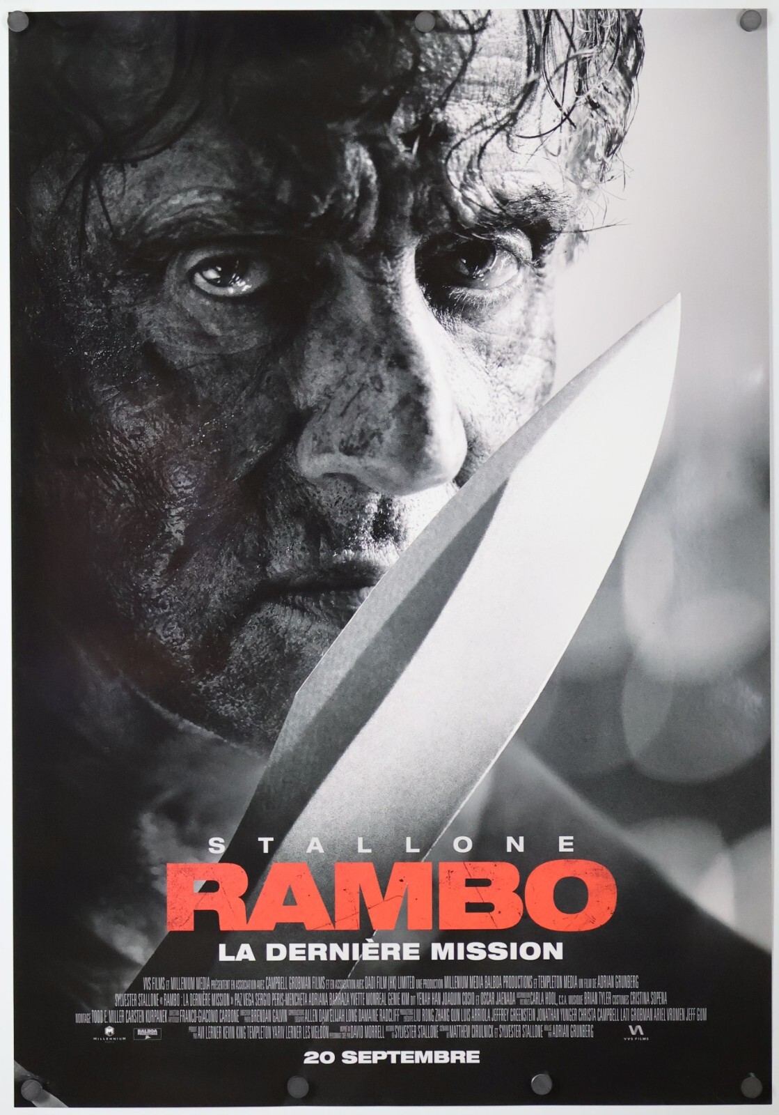 Rambo Last Blood – original movie poster – 27×39 FR CA