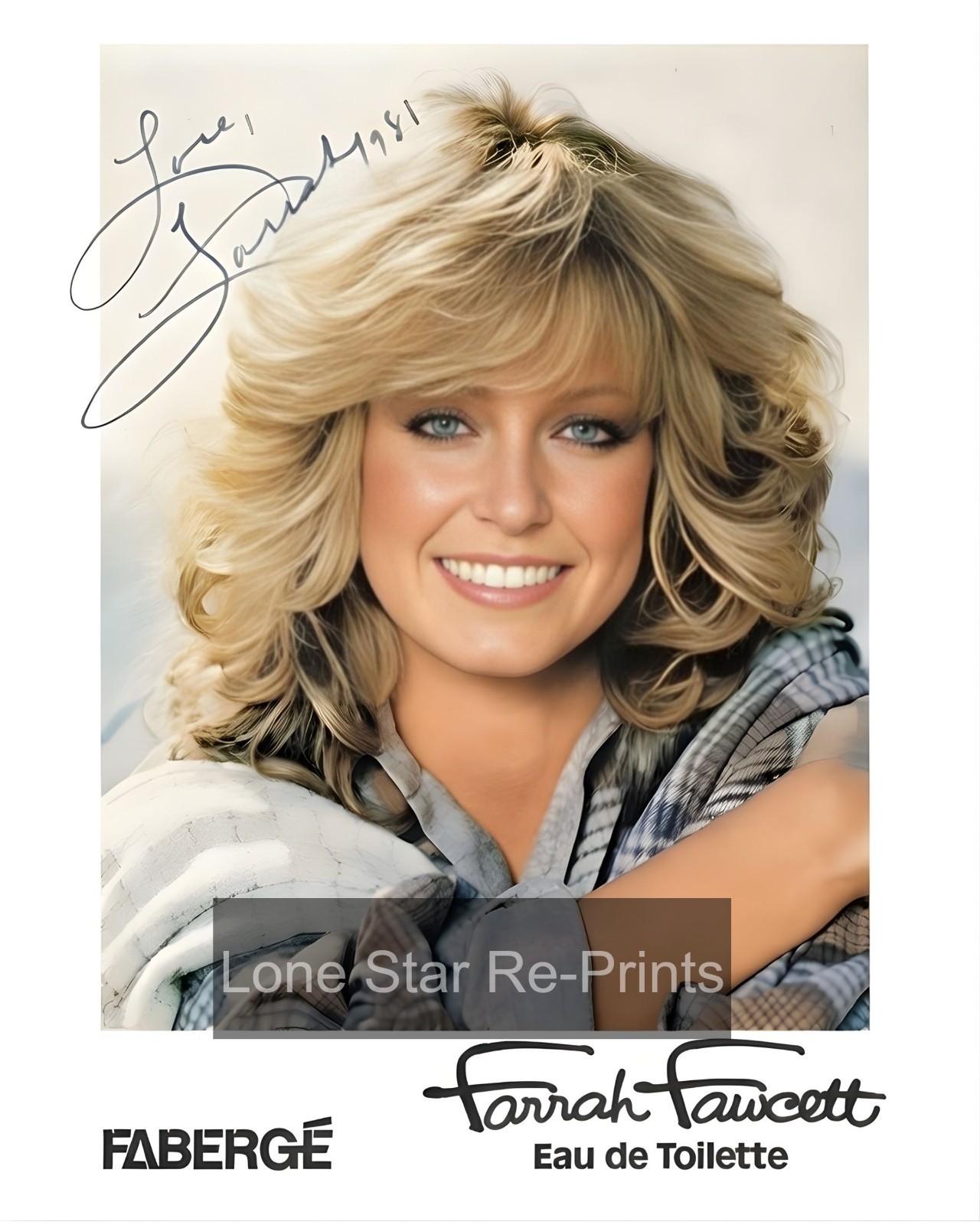 Farrah Fawcett Charlie’s Angels Signed 8×10 Reprint