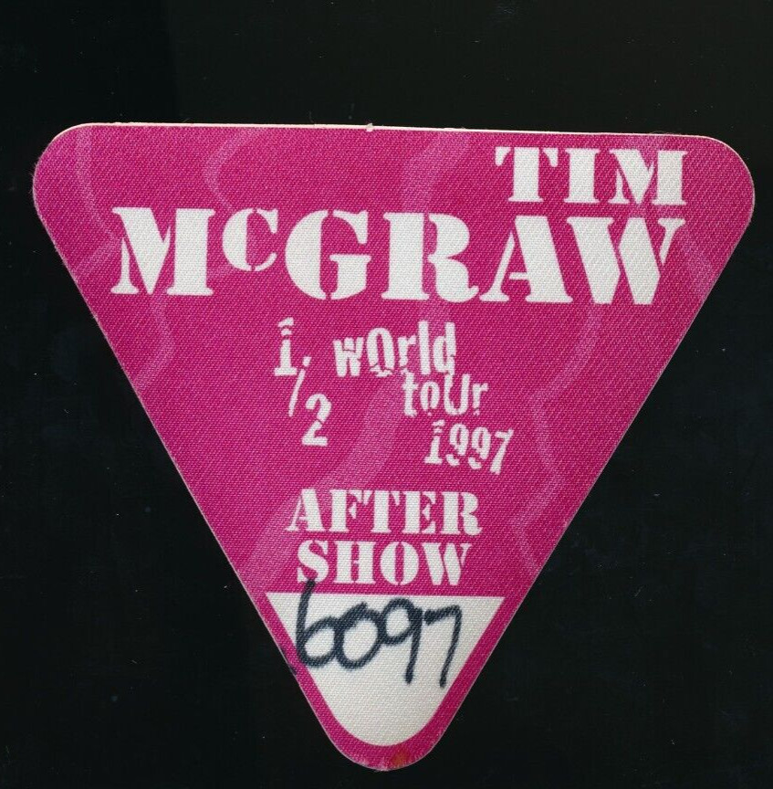 May 17 1997 After Show Backstage Pass Felt Tim McGraw adhesive in tact Foxwoods