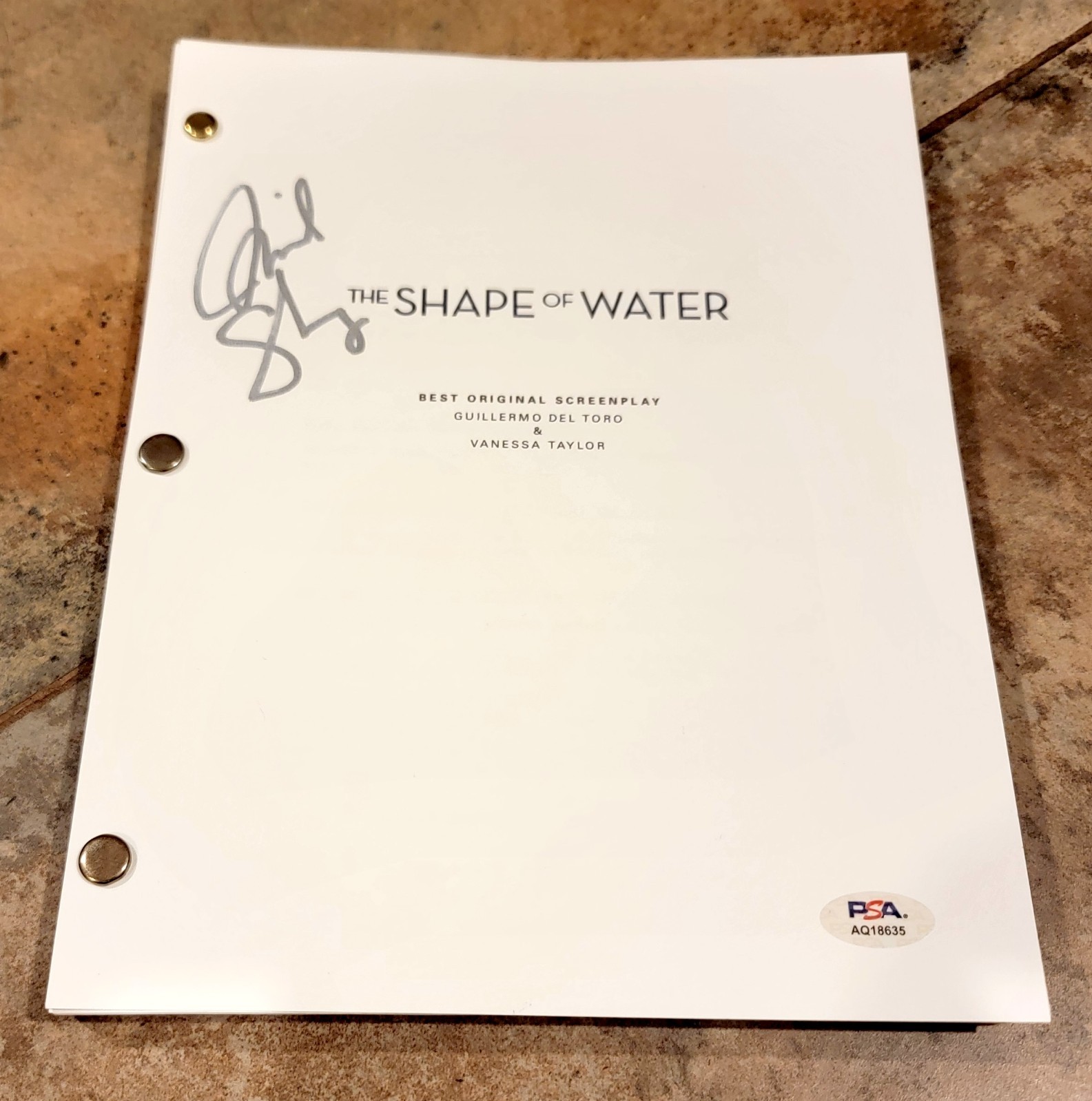 Michael Stuhlbarg signed The Shape of Water movie script full 118 pages PSA DNA