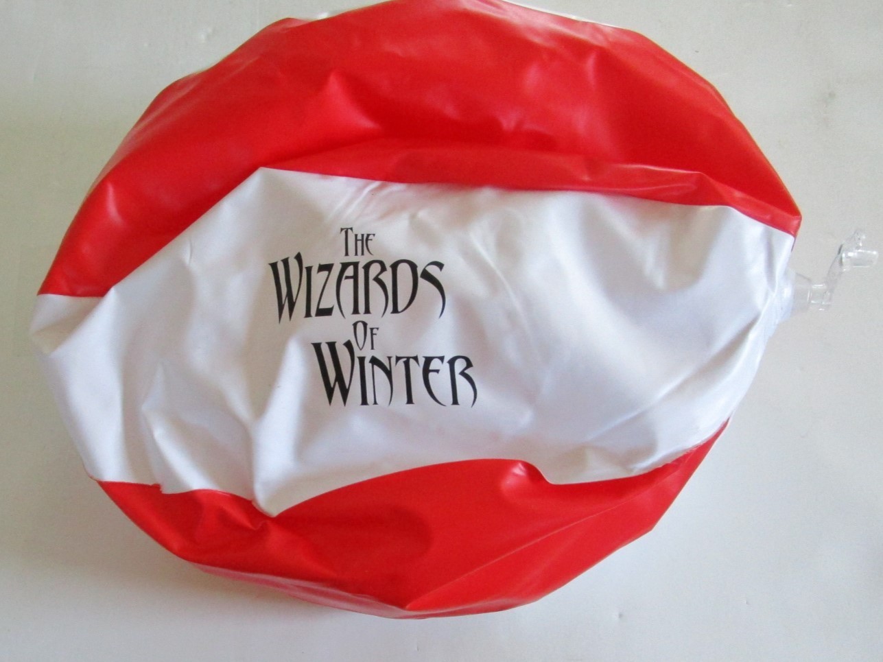 Wizards of Winter Inflatable Beach Ball -Red & White Striped Promo Concert Merch