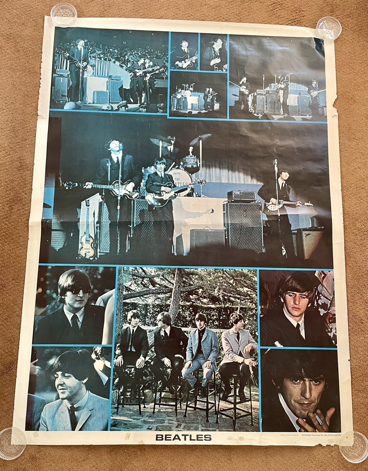 The Beatles 1976 59”x42”Large Collage Live Concert Poster by One Stop Posters