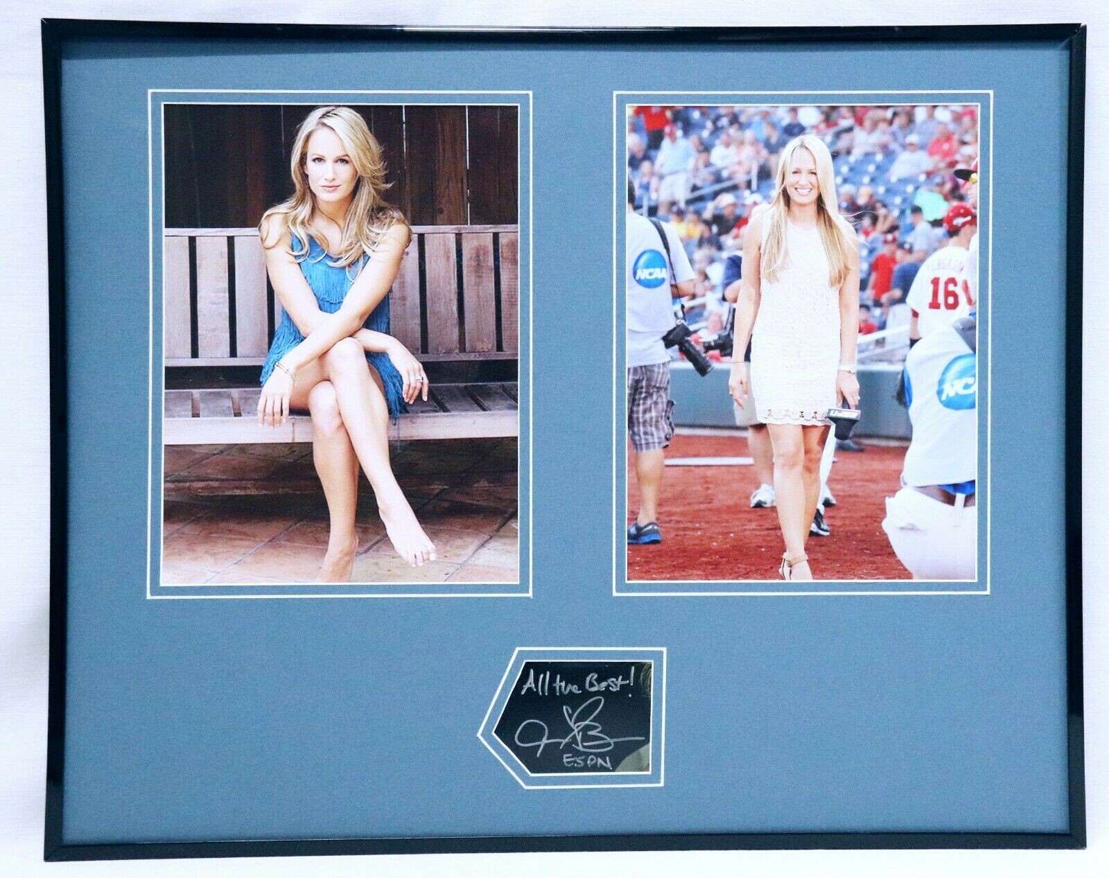 Jenn Brown Signed Framed 16×20 Photo Display ESPN