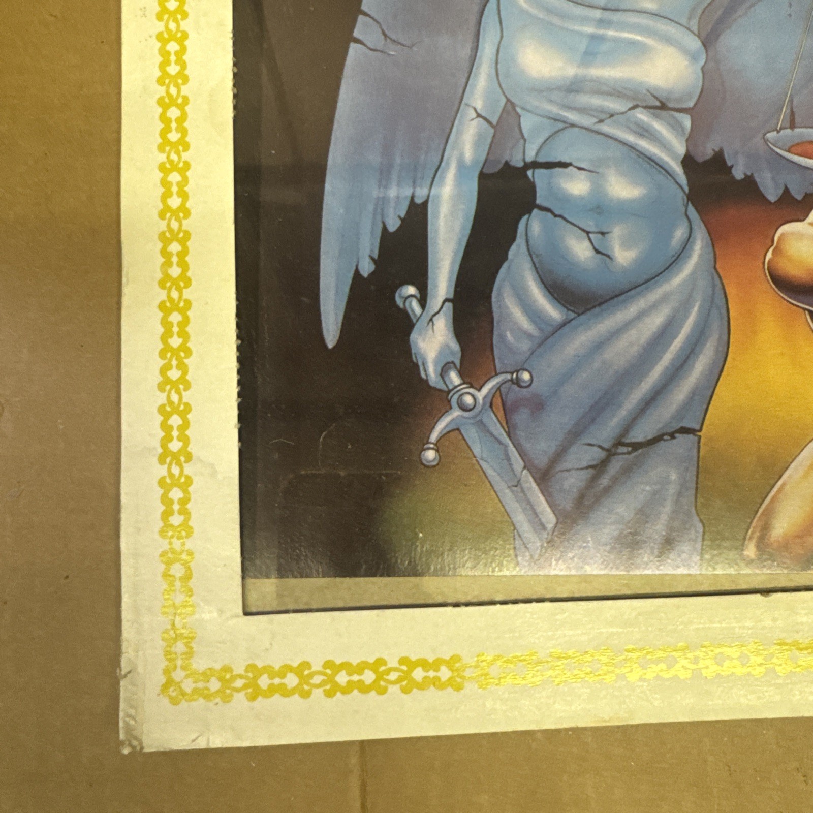 Vintage METALLICA Justice Demon Carnival Prize W/Glass 14” X 14”