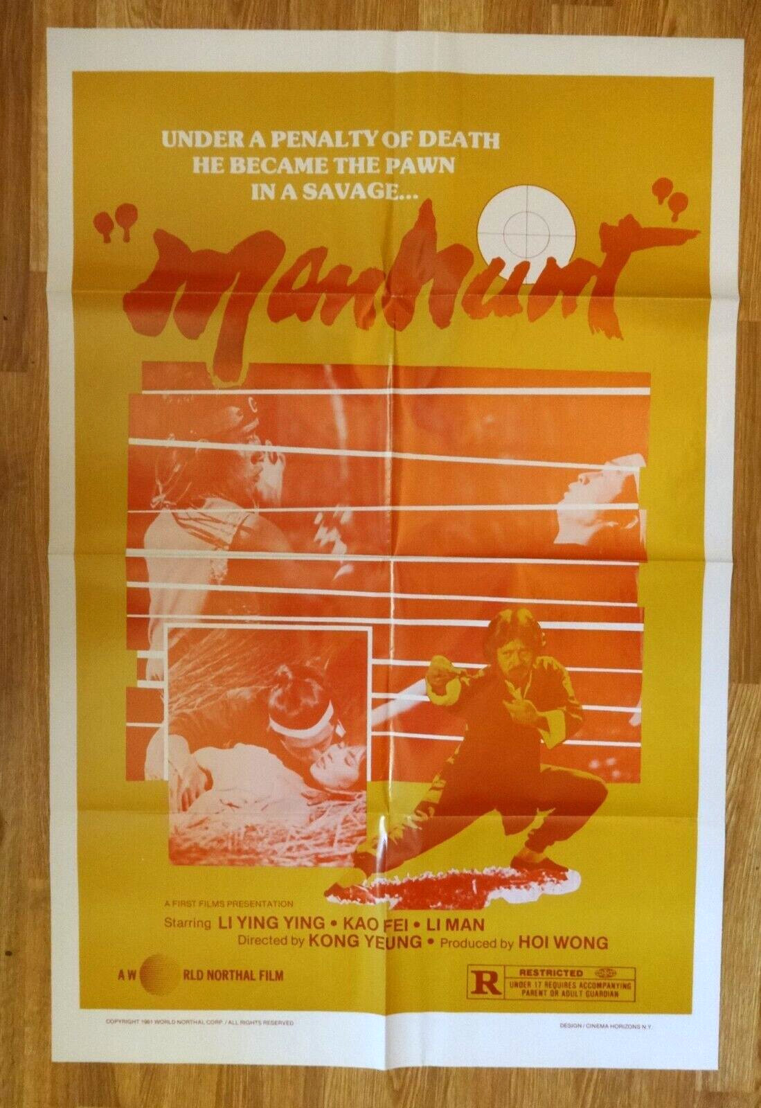 MANHUNT – 1981 – 27×41″ – Original Martial Arts Movie poster