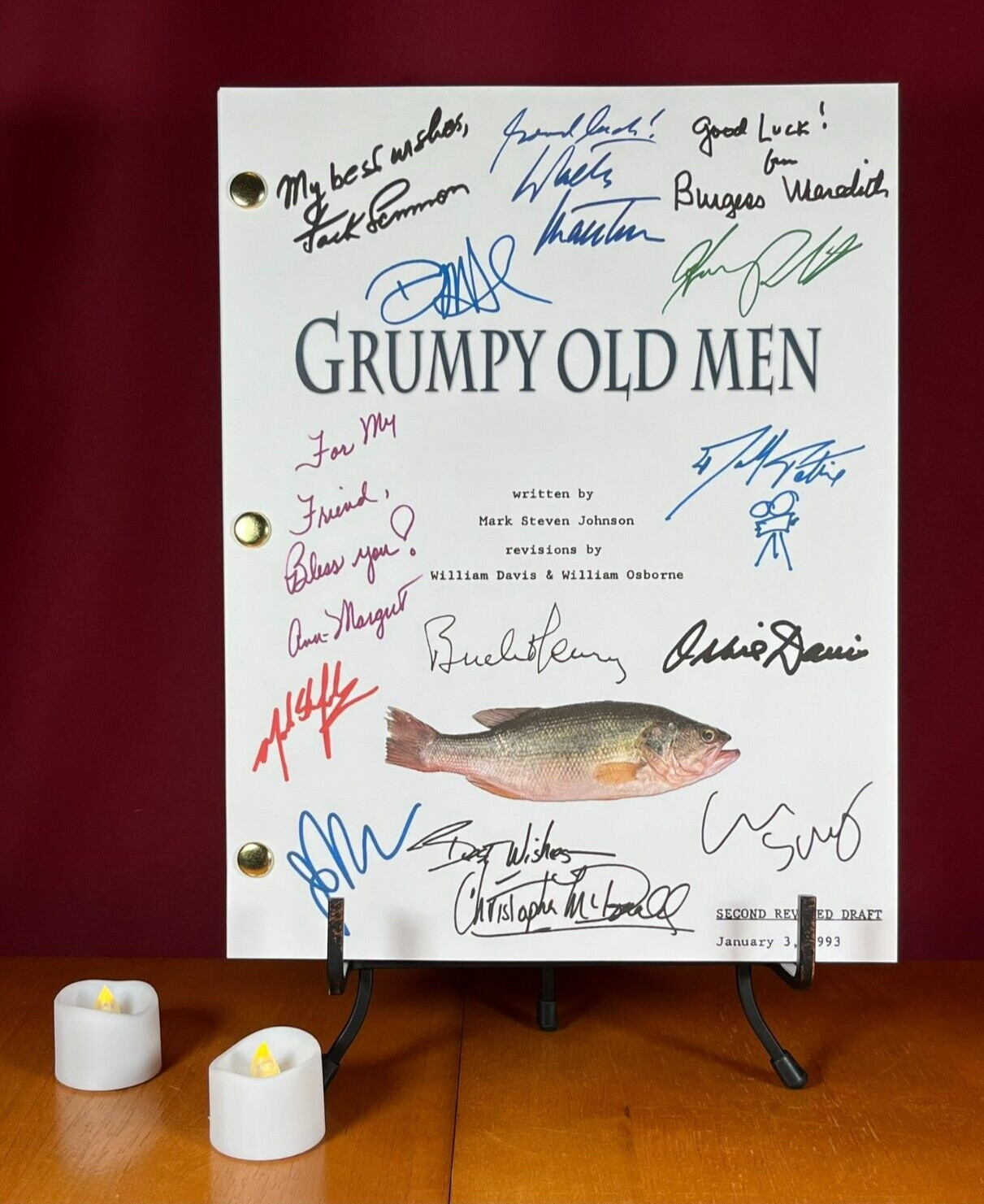Grumpy Old Men Script Signed- Autograph Reprints- 120 Pages