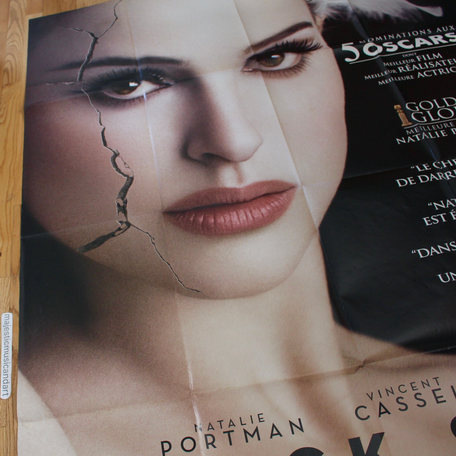 BLACK SWAN HUGE ORIGINAL FRANCE MOVIE POSTER OVER 5 FEET TALL NATALIE PORTMAN