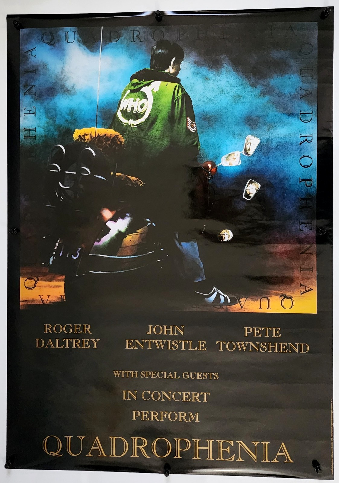 THE WHO QUADROPHENIA 1996 Single-Sided Tour Poster Rolled 22.25×31.5