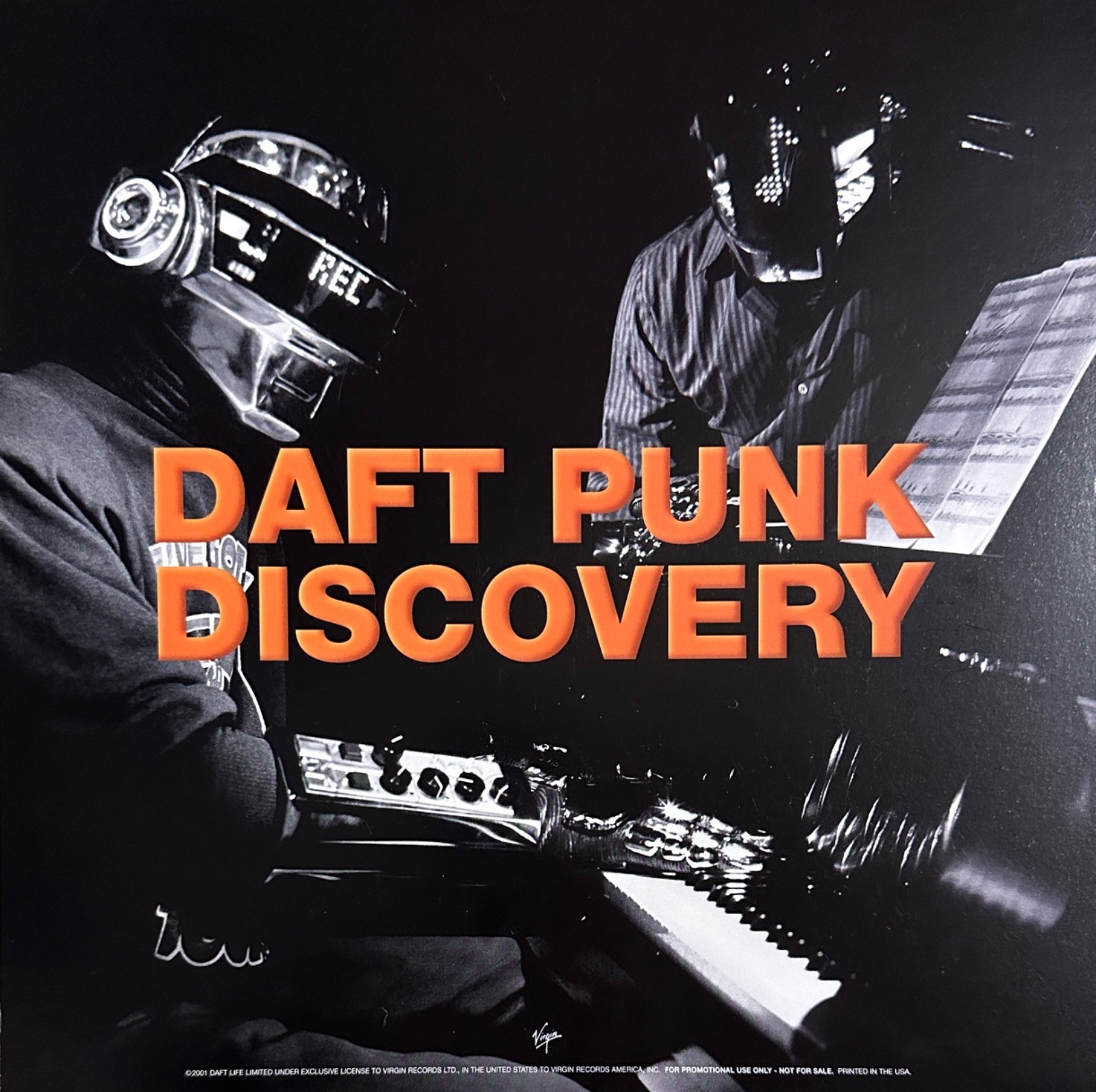 DAFT PUNK DISCOVERY Original 2001 Promo Flat 12×12 Poster Double Sided EX Cond
