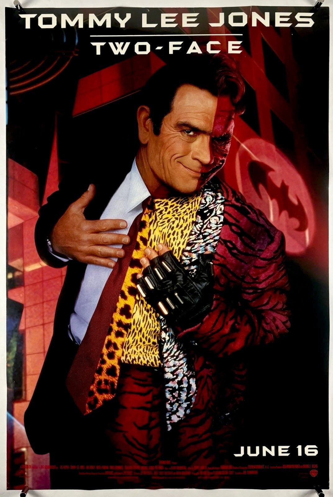 BATMAN FOREVER Movie Poster (Fine) 1SH DS 1995 27×40 1/4 DC Comics 200J