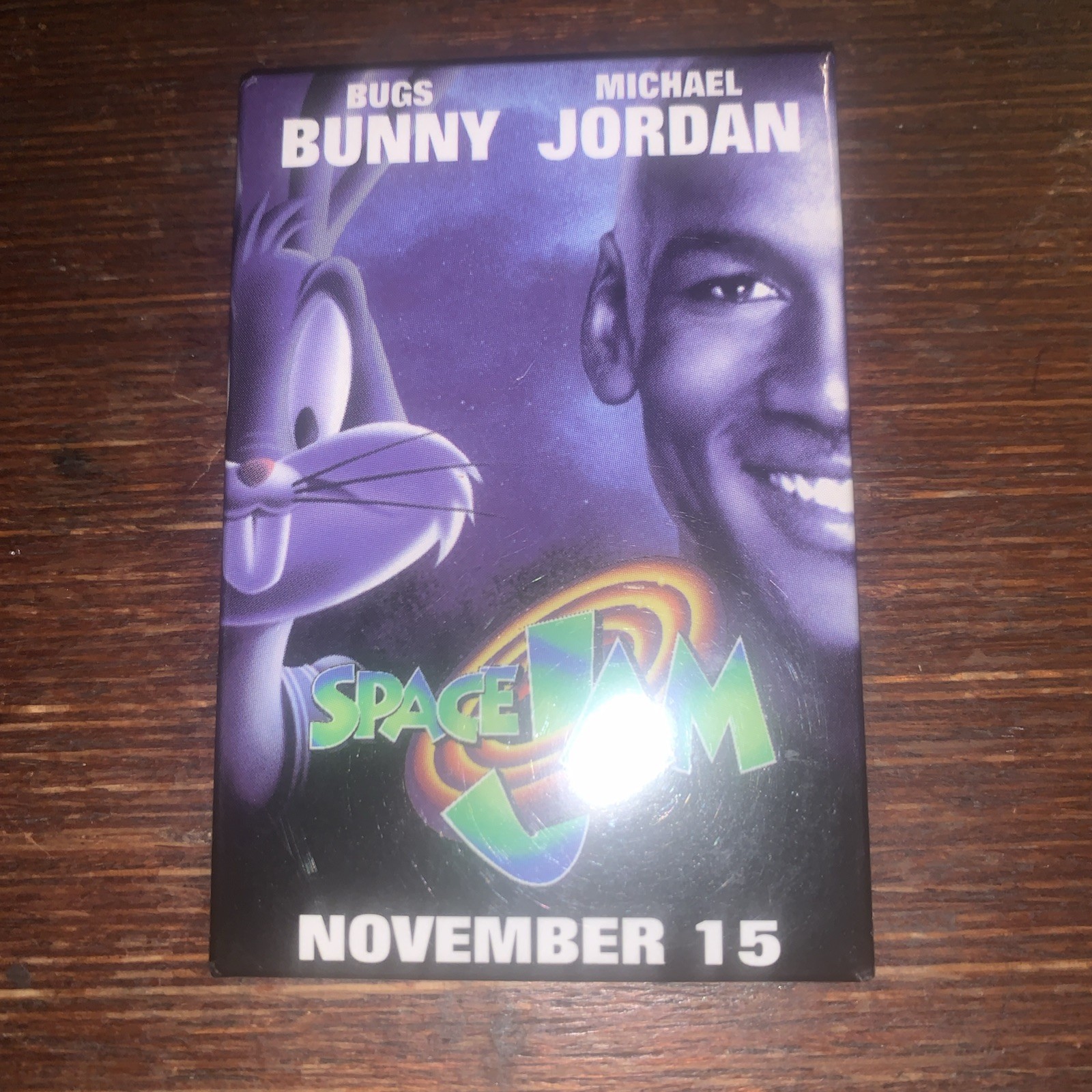 Space Jam Movie Bugs Bunny Michael Jordan Pinback Button
