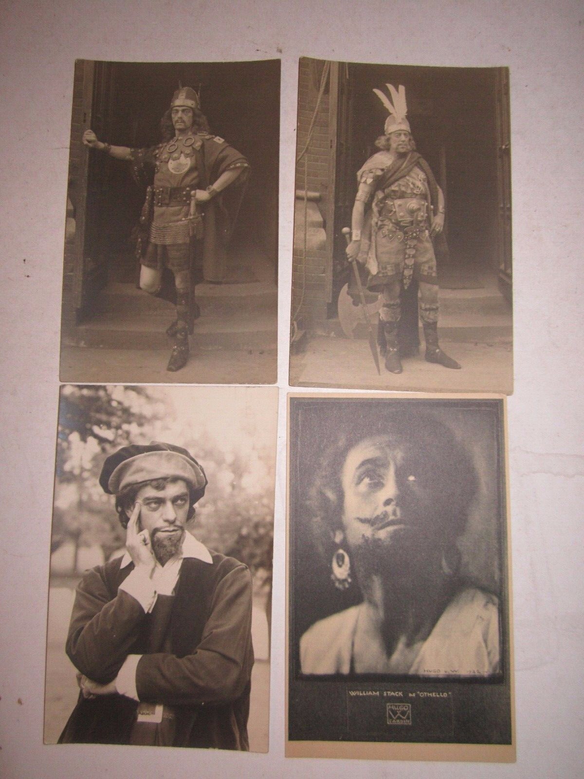 12 VINTAGE WILLIAM STACK, ACTOR AS “OTHELLO” PHOTO POSTCARDS & MORE – OFC-1
