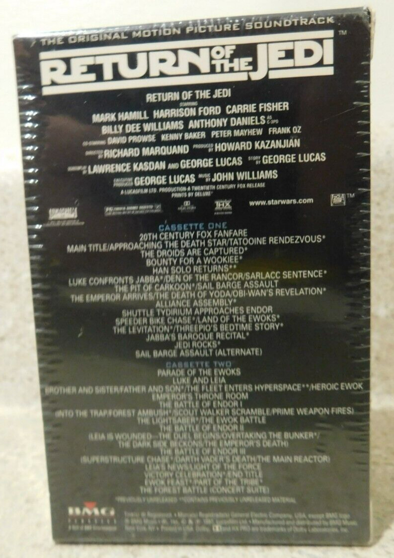Star Wars Special Edition Trilogy Return Of The Jedi Dual Cassettes Brand New .