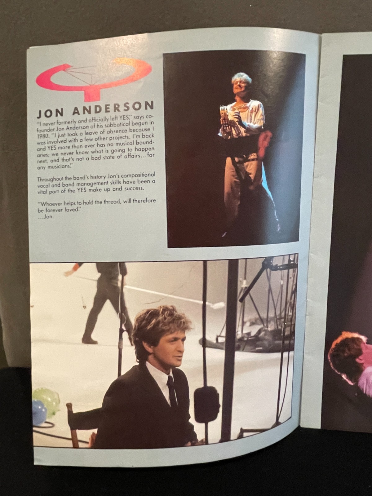 1984 YES North American Tour Program Book, Anderson, Rabin, Squire, White, Kaye