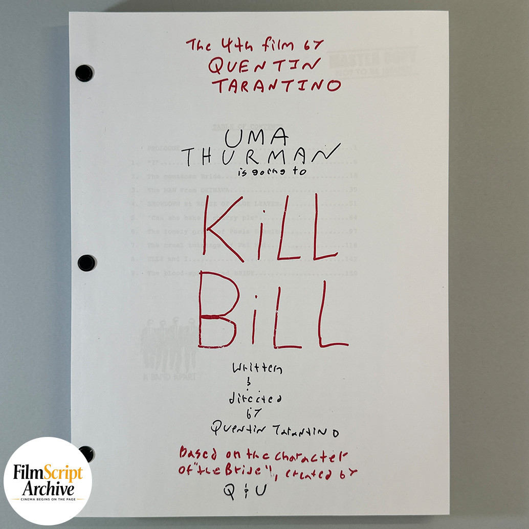 Kill Bill Screenplay Final Draft Quentin Tarantino Uma Thurman 2003 Movie Script