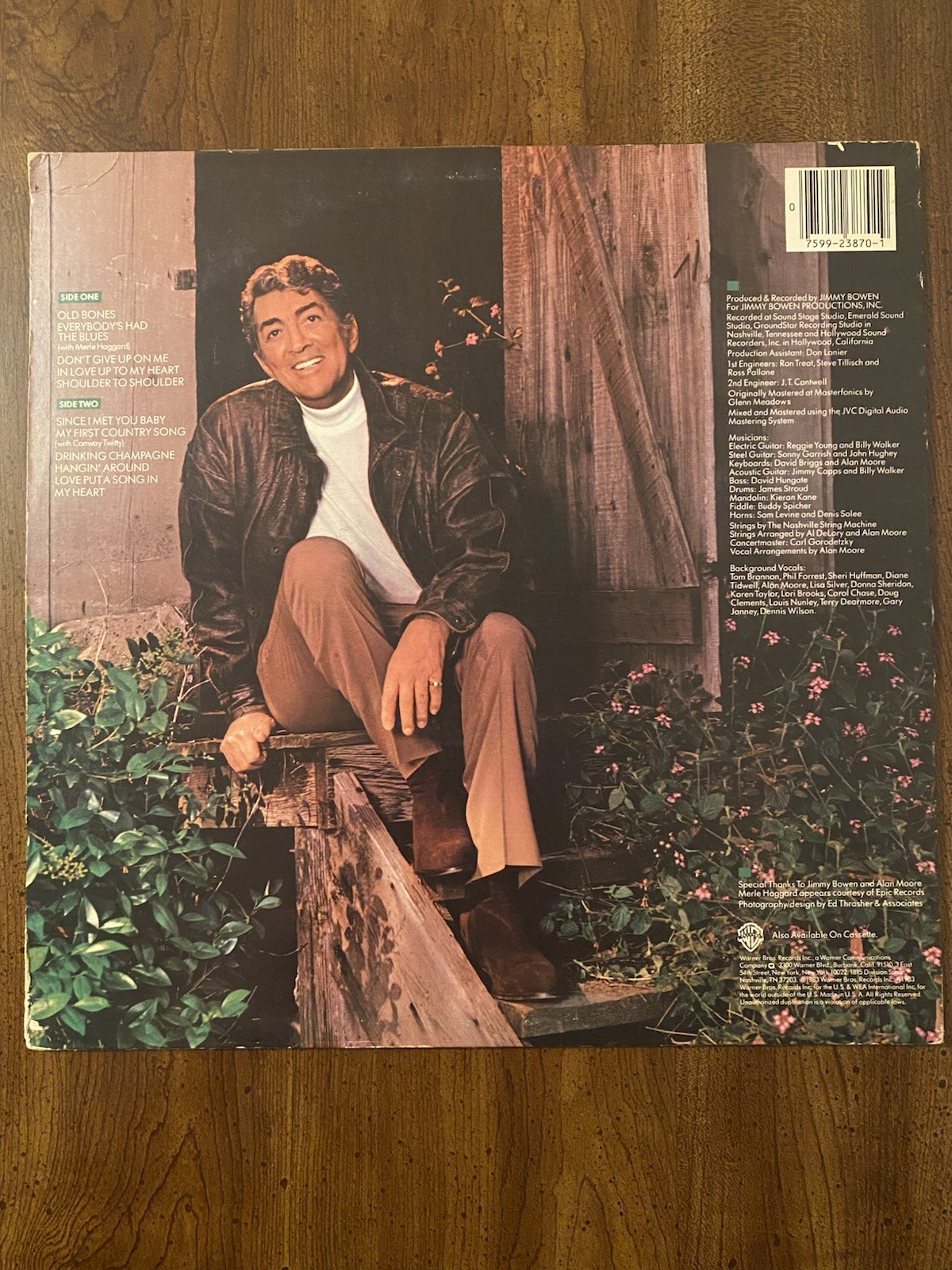 Dean Martin Signed Autographed Record Album With COA The Nashville Sessions RARE