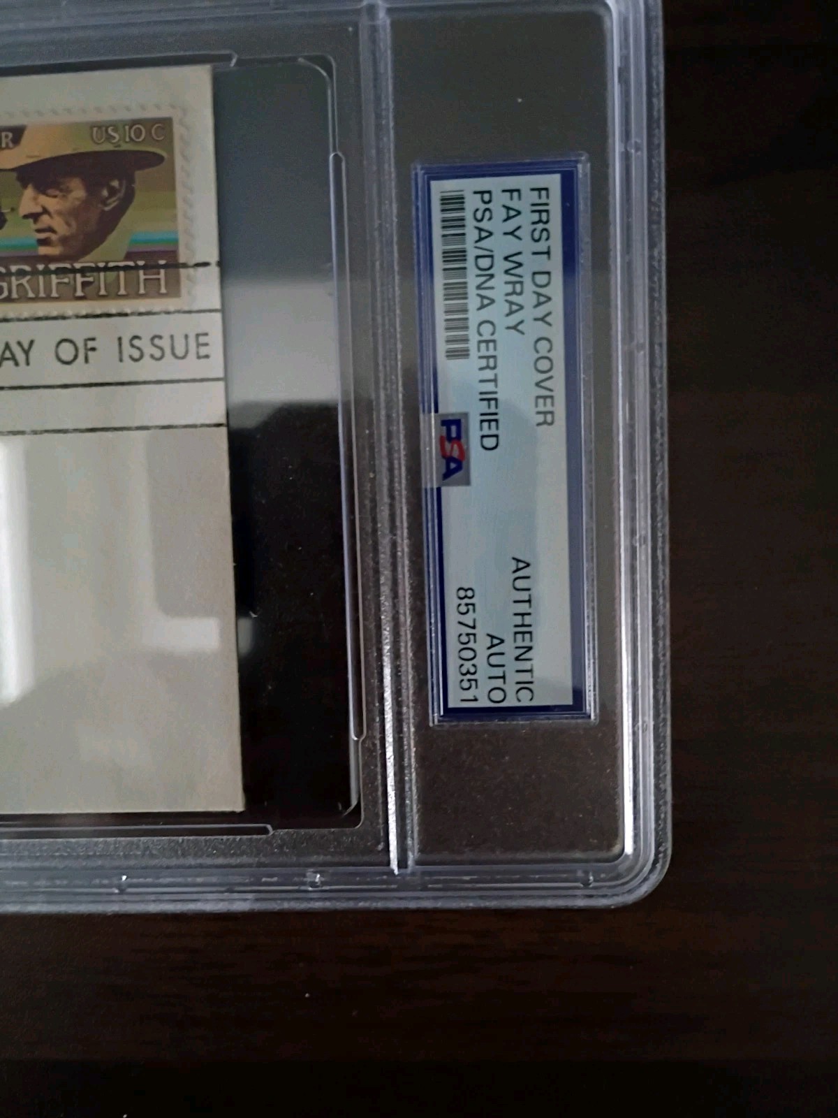 FAY WRAY Autographed Signed FDC..KING KONG Star..(d.2004) PSA/DNA Slabbed