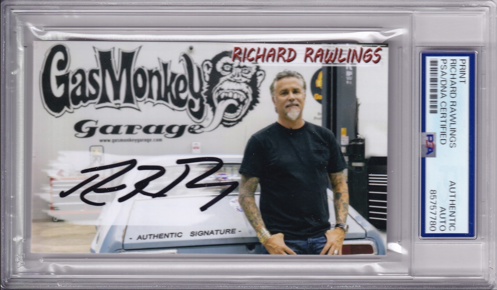 Richard Rawlings Gas Monkey Garage signed autograph card PSA DNA
