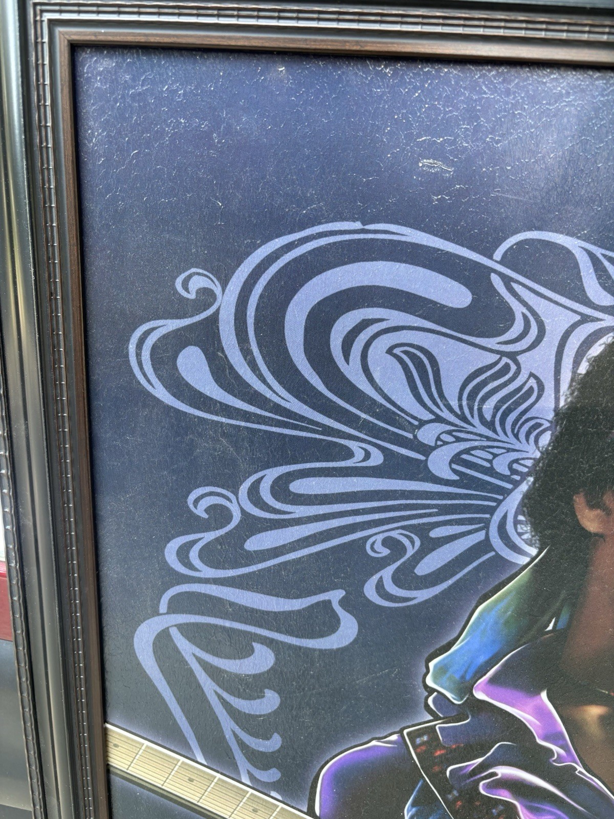 Authentic Hendrix Jimi Hendrix Textured Gesso Wall Art Purple Haze 39 x 27